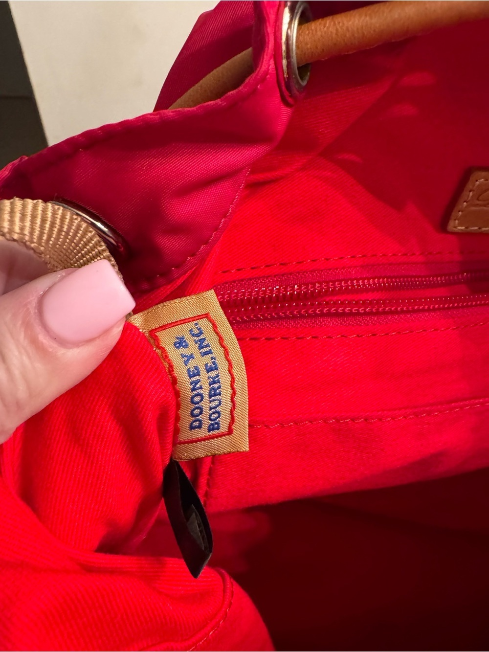 Dooney & Bourke Nylon Backpack with Leather Trim - Picture 5 of 9